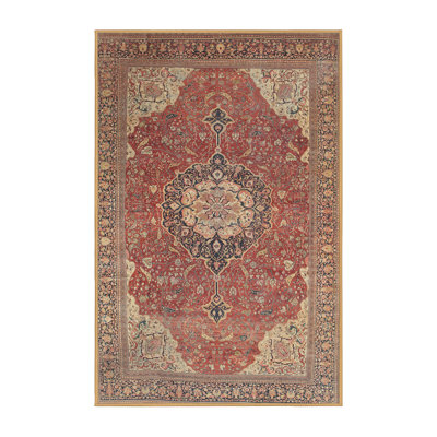 Tapis traditionnel brun / noir / orange Danyale