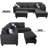 103" Wide L-Shaped Modular Living Room Sectional Sofa With Storage Ottoman-1026751763-1026751762