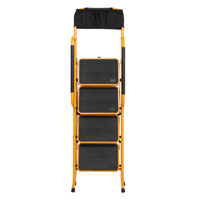 Escabeau pliant à 4 marches avec marchepied large et antidérapant, 330 lb. Capacité