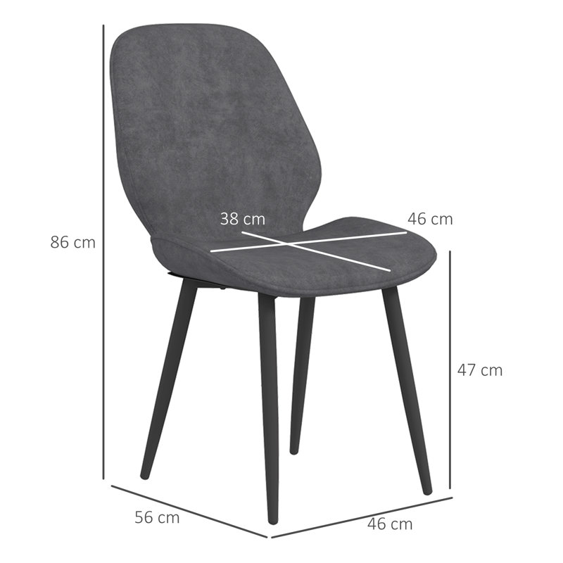 Hopkint 47cm H Velvet Upholstered Side Chair, Grey
