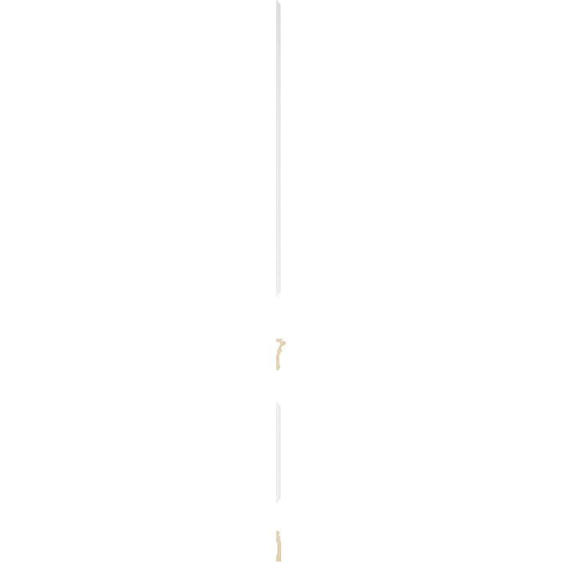 Adjustable White Polyurethane Ashford Square Panel Wainscot Kit