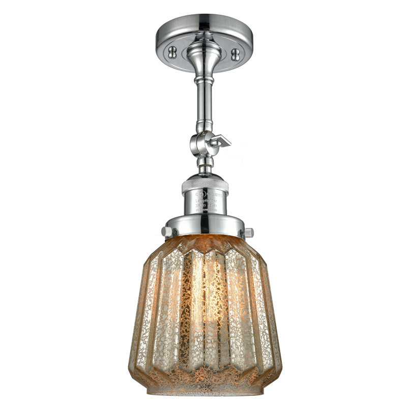 Vinson Armed Sconce, Polished Chrome, Mercury