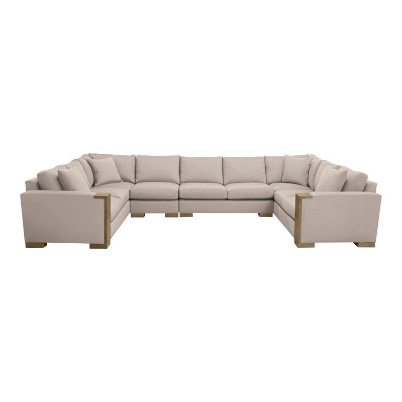 Abingdon By Michael Weiss Upholstered Sectional Symmetrical, Jiggles Fawn, Hampton