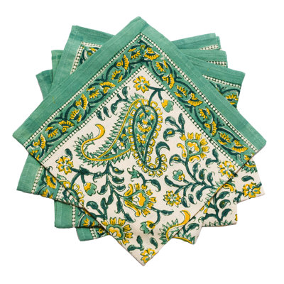 Rajasthan Paisley Cotton Paisley Square Napkin