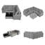Canapé modulaire convertible 84,7 po avec repose-pieds-896135712