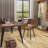 Cortinas Adison Dining Table Set 63" Rectangular Dining Table with Open Back Upholstered Chairs for Dining Room Comfort and Style-149789355