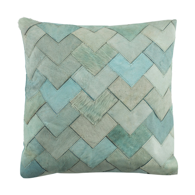 Chevron Cowhide Throw Pillow