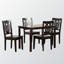 Ensemble de salle à manger 5 pièces Boothby en bois fini brun foncé transitionnel, H 37,25 po x l 17,5 po x P 19,8 po