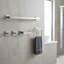 Ensemble d'accessoires de salle de bain 5 pièces, accessoires de salle de bain, fixation murale, acier inoxydable-134444832