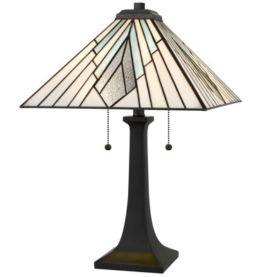 Duvane 2-Light Matte Black Table Lamp