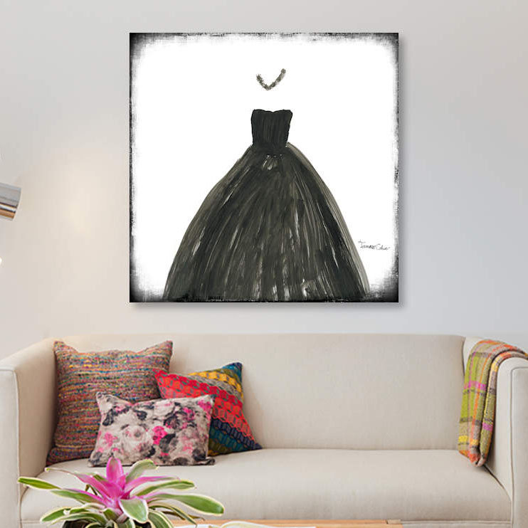 « black commode iii », reproduction d’impression sur toile, H 12 po x l 12 po x P 0,75 po