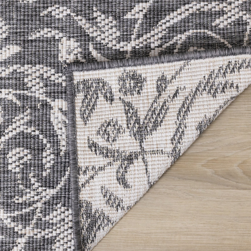 Tapis gris élégant et résistant aux taches, Rectangle 7 pi 10 po x 11 pi 2 po