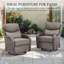 Ensemble de conversation avec chaises berçantes et pivotantes pour l'extérieur-436935467-436935464