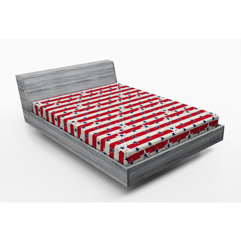 Microfiber Striped Fitted Sheet, Queen Fitted Sheet