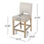 Ensemble de 2 tabourets de comptoir revêtus de tissu