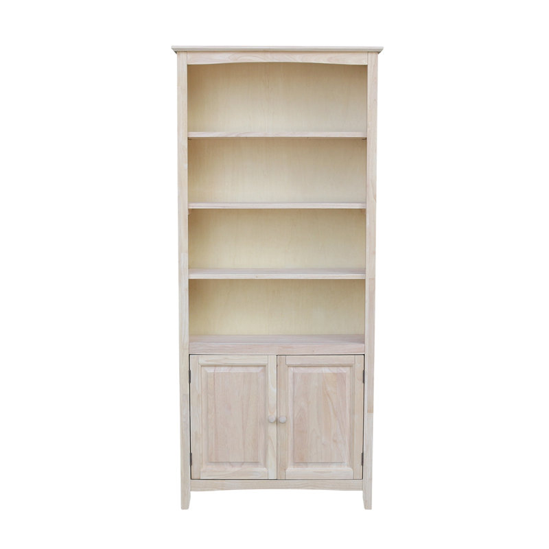Dufrene Storage Bookcase, Unfinished/Ready to Finish, (6 Shelves) 72" H x 32" W x 12" D