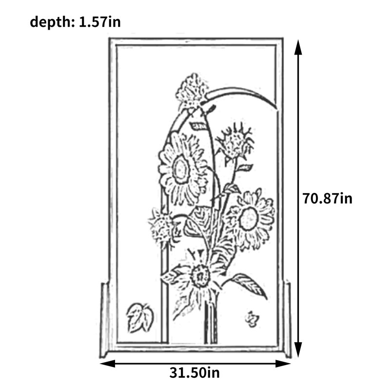 Dajahnae, H 70,87 po x l 31,5 po x P 1,57 po