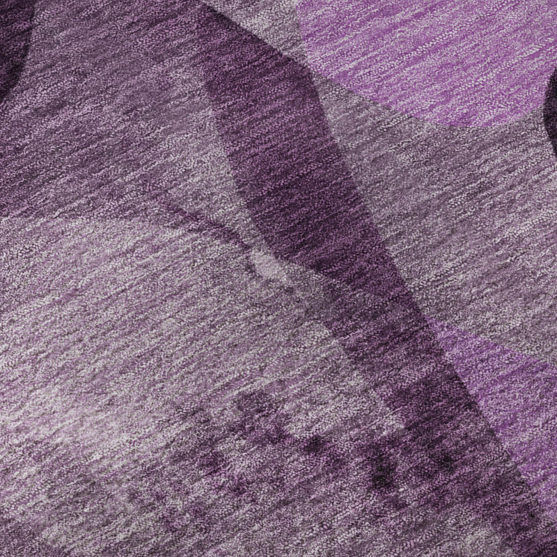 Premium Machine Washable Mayfield AMF536 Purple, Round 8'