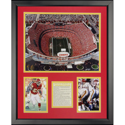 Kansas city chiefs-stadium-flèche-memorabili encadrée NFL
