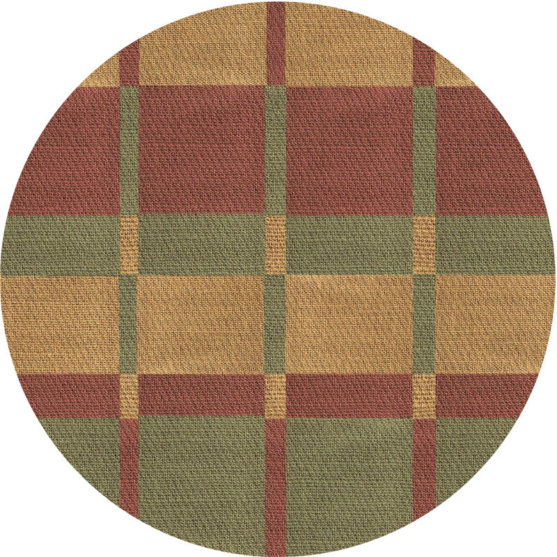 Geometric Indoor Rug, Round 7'