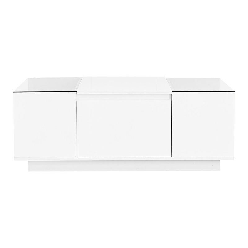 Table basse avec rangement, Blanc