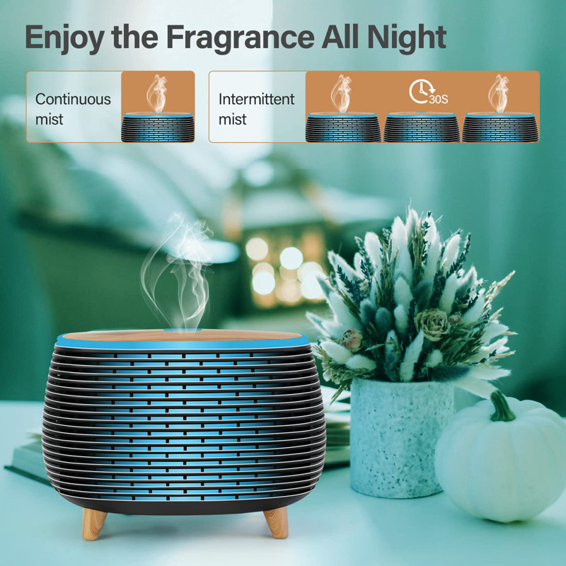 Diffuser Essential Oil Diffusers 400ML Aromatherapy Air Diffuser For Home Bedroom Office Room Aroma Diffuser With 7 Color Lights Intermittent Mist Mode
