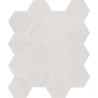 Ardena 12 in. x 12 in. Matte Porcelain Hexagon Stone Look Floor and Wall Tile