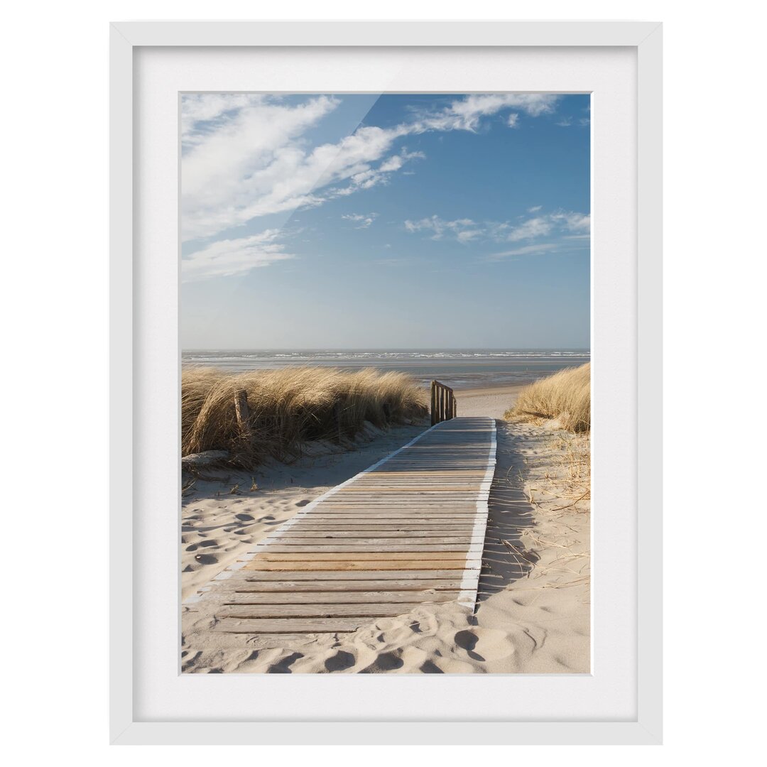 Gerahmtes Papierbild Ostsee Strand