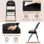 2 chaises de fête pliantes et rembourrées avec structure en métal et chaises empilables en cuir