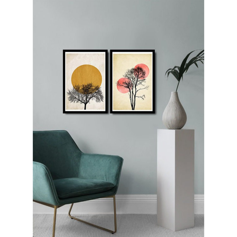 Elegant Decorative Framed MDF Painting Set (2 Pieces), 74 x 20.1 inches | 100% MDF Artwork (Thickness: 0.1 inches) with PVC Frame (Thickness: 0.9 inches) | Perfect for Living Room & Office Décor, Stylish & Modern Design