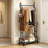 Rolling Entryway Coat Rack Organizer