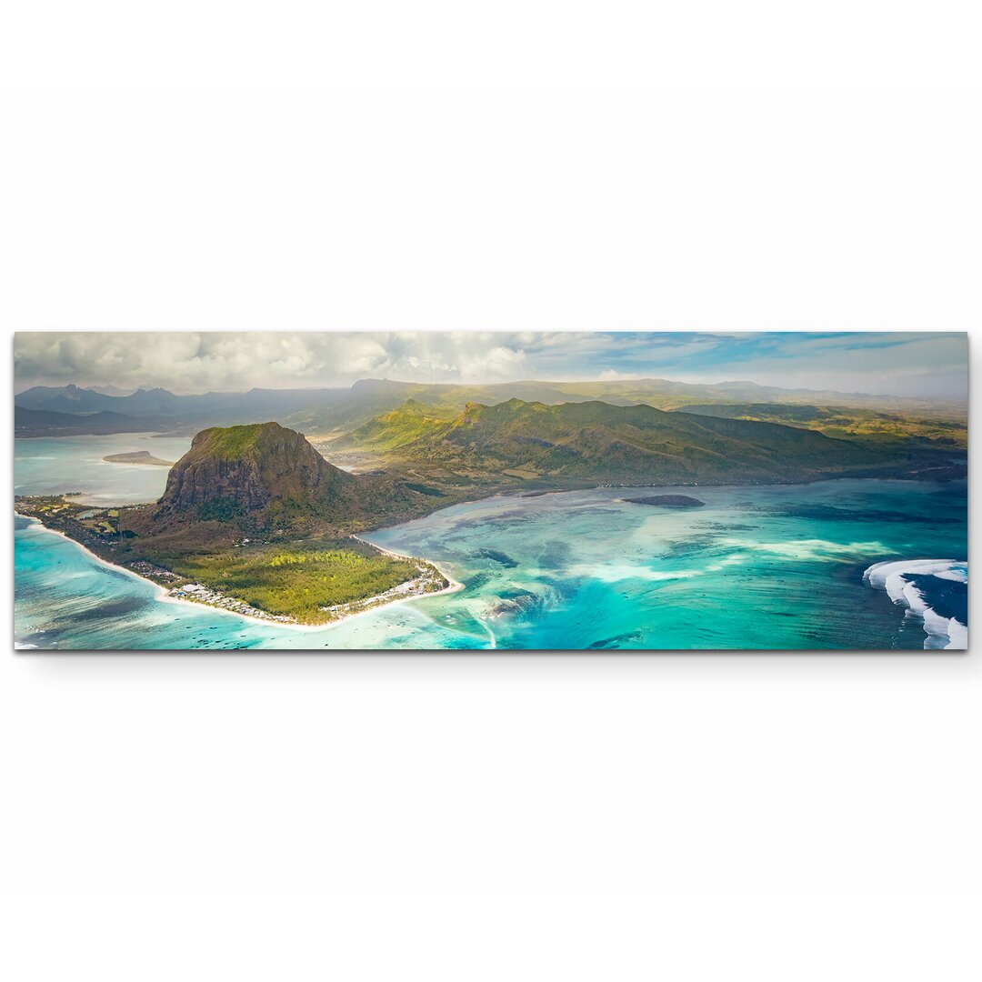 Leinwandbild Landschaft Mauritius – Draufsicht