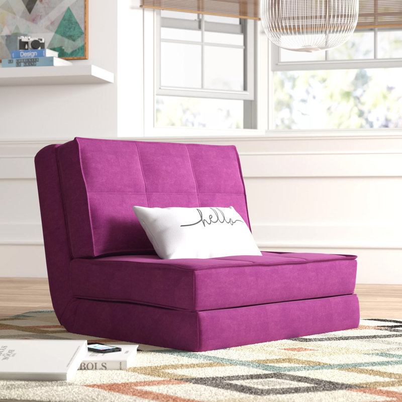 Méridienne convertible, Polyester mauve