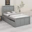 Lit plateforme avec lit gigogne-858891557