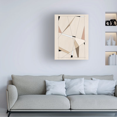 " Geometric Beige Art No.1 " by Elena Ristova