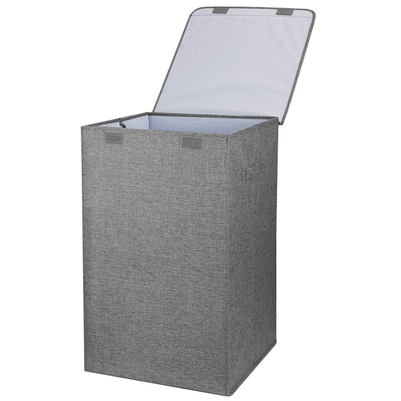 Fabric Laundry Hamper with Handles, Gray