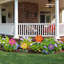 Piquets de jardin décoratifs en métal et fleurs, 4 pièces, 19 po