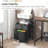 Black 2-Drawer Mobile File Cabinet - Charging Station, Rolling Printer Stand With Open Storage Shelf (Nonwovens Drawers, Fits A4/Letter For Home Office)