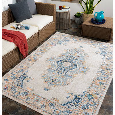 Tapis d'intérieur / extérieur beige Enciso