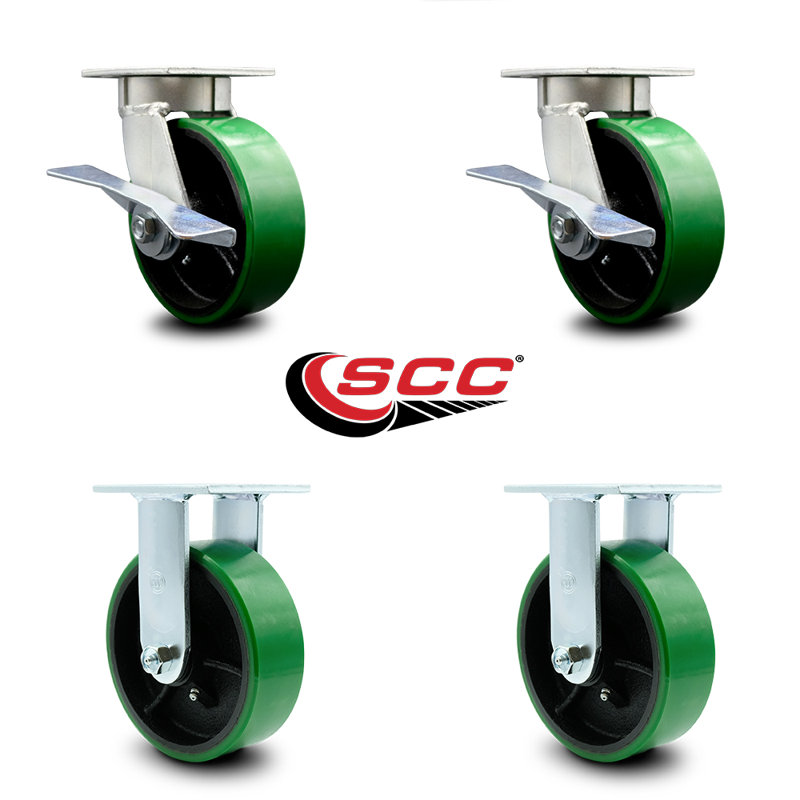 Kingpinless Poly on Caster, Green