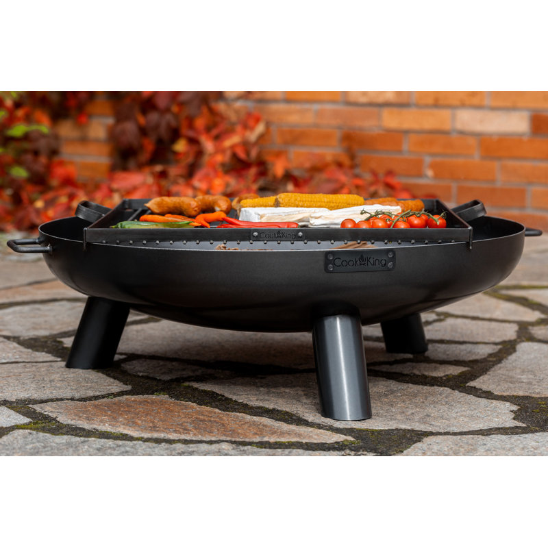 Aamena Round Steel Wood Burning Smokeless Fire Pit, 60cm