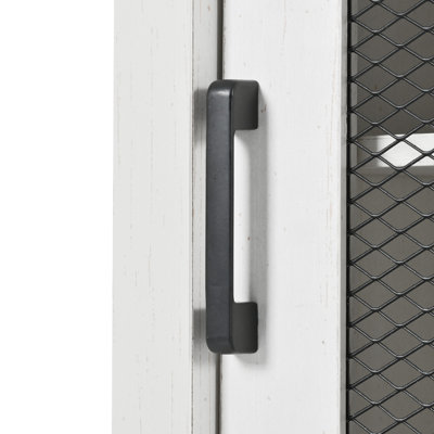 Îlot de cuisine de 58 po avec rangement, porte de grange coulissante et porte latérale grillagée en métal 58 po, îlot de cuisine sur roulettes sur 5 roulettes avec support à épices, porte-verres, table d'îlot avec abattant