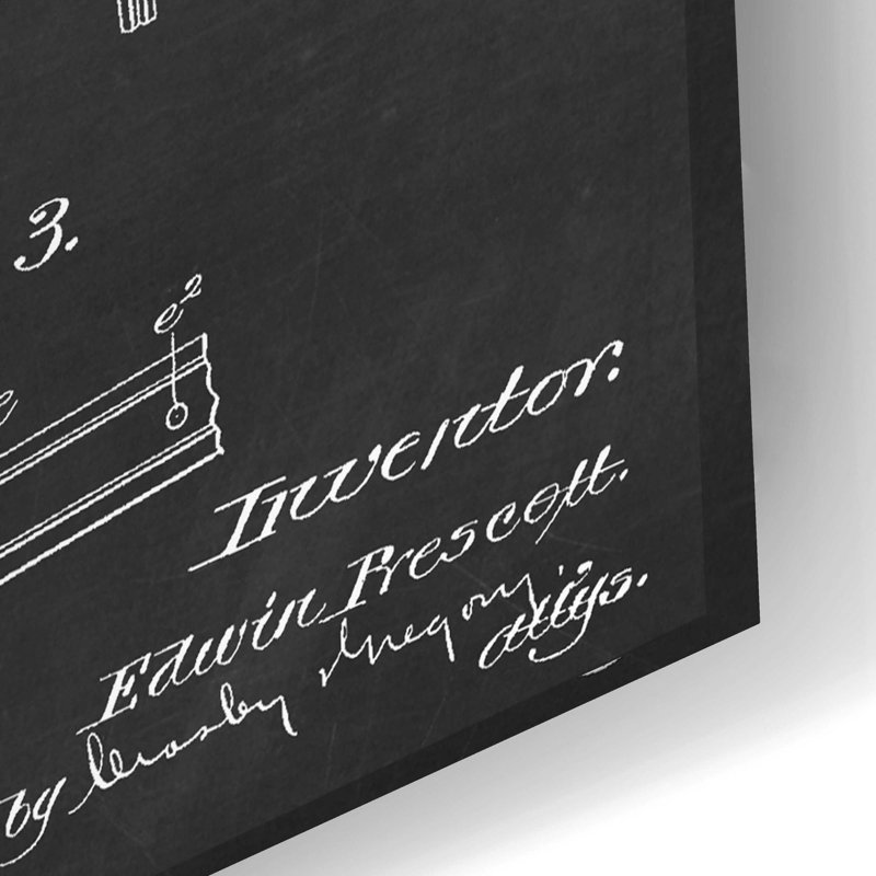 «Roller Coaster Blueprint Vernis Chalkboard», art mural en verre acrylique, H 16 po x l 24 po x P 0,2 po