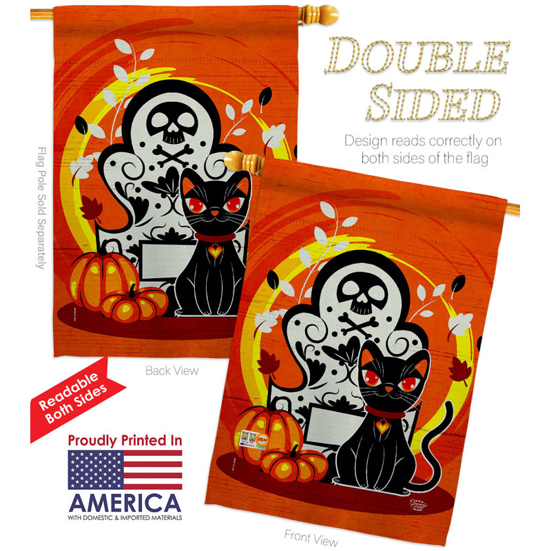Drapeau de maison en polyester 2 côtés 3 pi 3 po x 2 pi