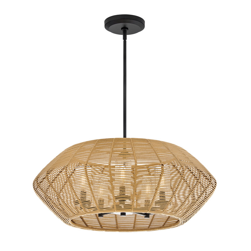 Lustre d'extérieur 5 lumières Abbey, Naturel