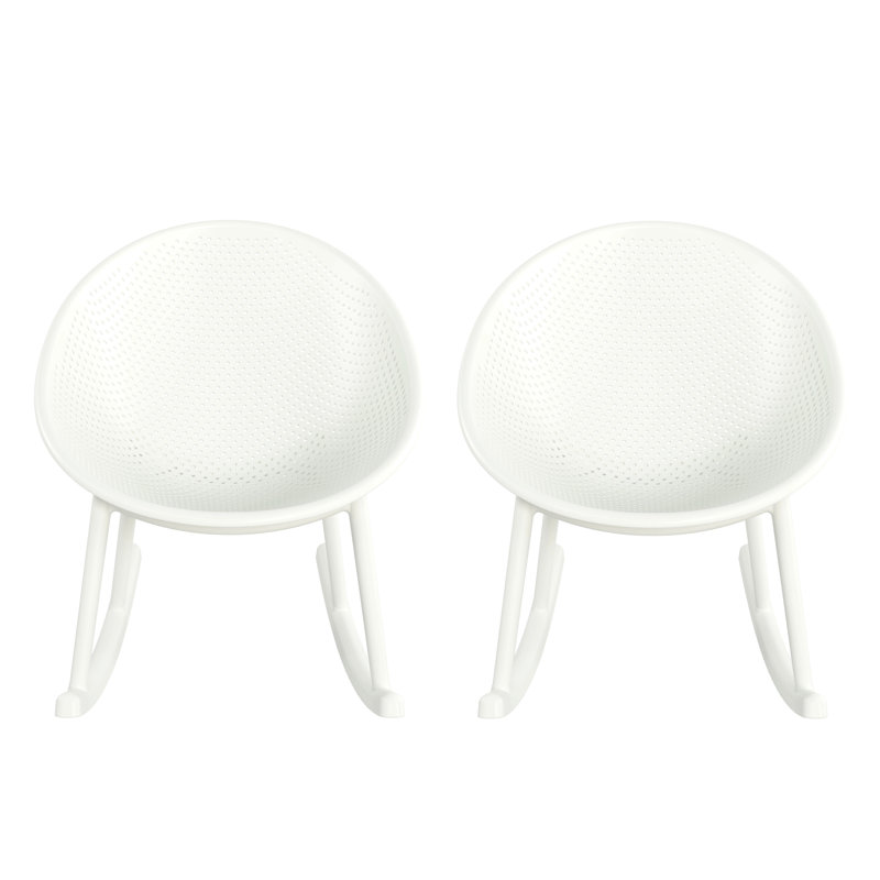Chaise berçante Gable (ensemble de 2), Blanc