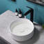 Lavabo vasque rond de 14 po avec bonde escamotable Davivy, lavabo vasque de salle de bain, lavabos de salle de bain au-dessus du comptoir