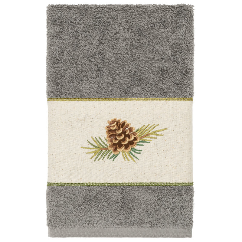 Pierre 3 Piece 100% Turkish Cotton Towel Set, Dark Gray