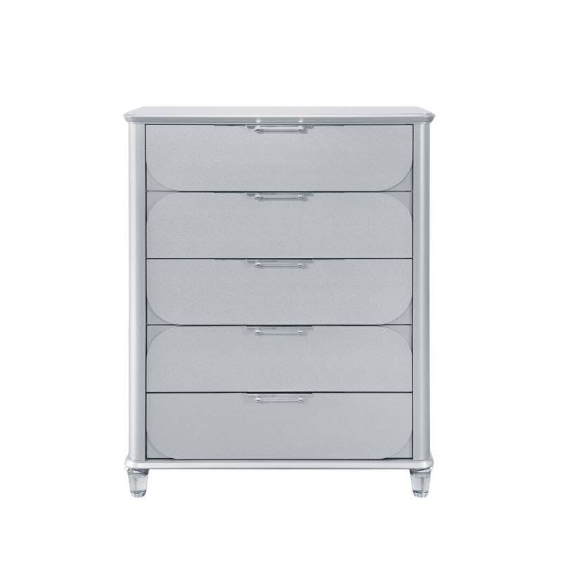 Commode argentée LAURA