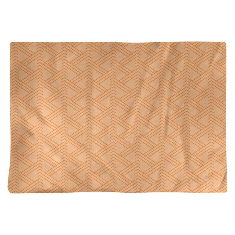 Napperon en coton 18 po classique Zig Zag, Orange, Polyester